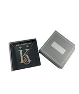 VTG Liz Claiborne Necklace Earring Set Letter K Initial Silver Tone Rhin... - £11.64 GBP