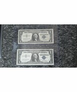 Lot of 2 1957 $1 Dollar &quot;Star Note&quot; Silver Certificate Blue Seal - €21,25 EUR