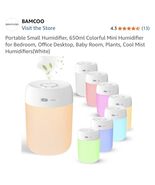 Portable Small Humidifier, 650ml Colorful Mini Humidifier for Bedroom, O... - $178.50 MXN