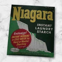 NIAGARA Instant Laundry Starch FULL BOX Sealed Mid-Century VINTAGE Laundry - $4.24