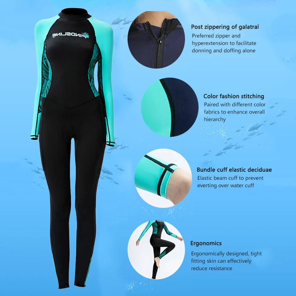 Sporting Full Body Women Wetsuit One-Piece Scuba Snorkeling Swimming Diving Suit - £61.98 GBP