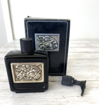 Vintage Collectible AVON Wild Mustang Black Suede After Shave Dispenser FULL - $9.46