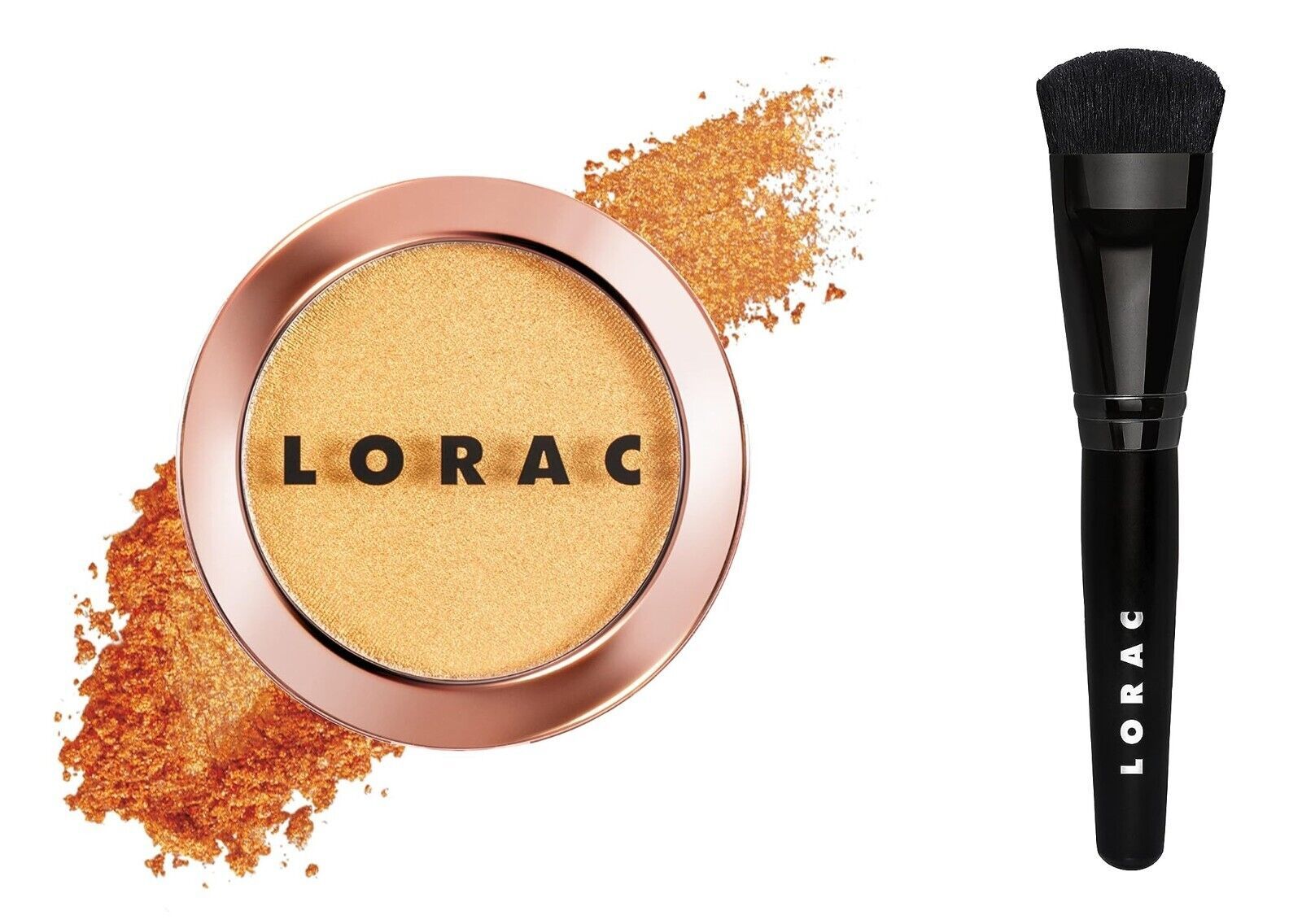 LORAC Light Source Mega Beam Highlighter and Brush, GLOW FOR GOLD - $13.80