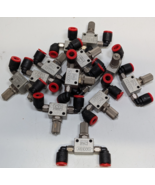 Lot of 13 SMC Pneumatic Flow Control Regulator Valves AS1000 w/  1/4&quot; Co... - €84,73 EUR