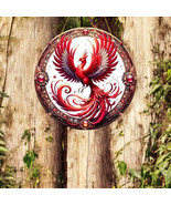&quot;Majestic Red Phoenix Sun Catcher - Symbol of Renewal and Strength for D... - €19,67 EUR