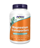 Now Magnesium Transporters, Nervous System Support, 180 Veg Capsules - $419.74 MXN