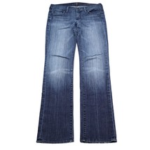 7 For All Mankind Jeans Womens 28 Denim 32 x 32 Low Rise Stretch Straight - $24.63