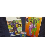INCREDIBLE SHE HULK/ 2 CLASSIC COVERS AND FIGURE/ FREE SHIPPING - $374.24 MXN