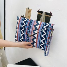 2022 Women Tote Shopping Handbags Vintage Women Canvas Ethnic Printing Wristlet  - £7.50 GBP