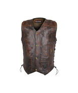 Vance Leather High Mileage Men's Vintage Brown 10 Pocket Vest - 715557 - €108,15 EUR+