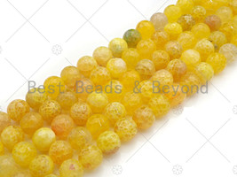 Natural Yellow Faceted Fire Agate Beads, 8mm/10mm/12mm Yellow Fire Agate... - £3.88 GBP+