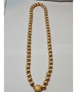 Monet Knotted Gold Tone 24&#39;&#39; Necklace, Vintage 1970s  - $641.86 MXN