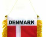 K&#39;s Novelties Denmark Mini Flag 4&quot;x6&quot; Window Banner w/Suction Cup - £2.27 GBP