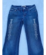 Route 66 Girls Skinny Flare Jeans Blue Stretch Pockets Embroidered Denim 10 - £11.84 GBP