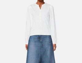 Frame Femme Puff Sleeve Henley Top White - $111.87+