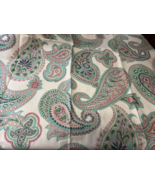 Vtg 90s Fabric Enormous paisley RIVER HOUSE WEILWOOD Teflon Windsor patt... - $23.76