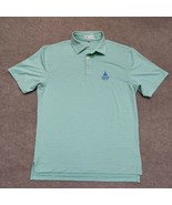 Peter Millar Polo Shirt Mens Medium Green Striped Summer Comfort Stretch... - £23.11 GBP