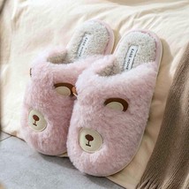Winter Warm Slippers Women Men Non-slip Plush Cotton Shoes Cute Memory Foam Coup - £20.64 GBP
