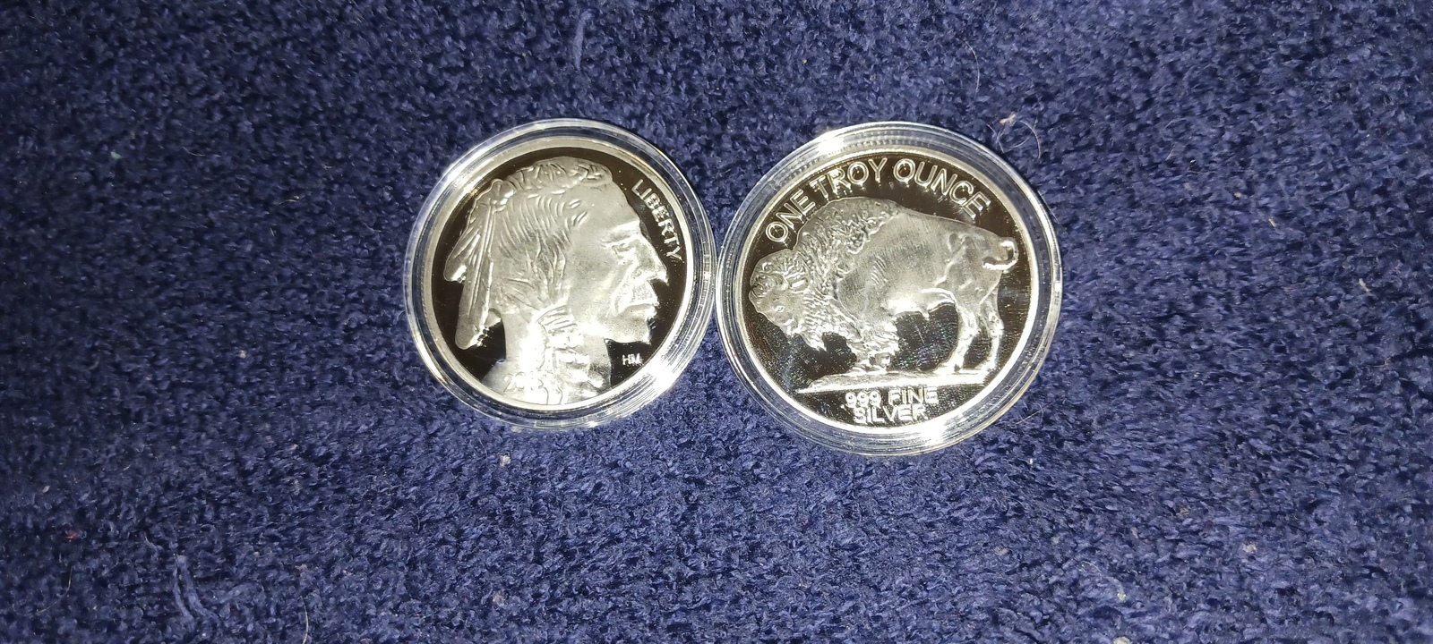  2) US SILVER BUFFALO ROUNDS/ NEW MINT / FREE S&amp;H  - $34.99