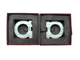 Salvatore Ferragamo Interchangeable Gancini Switch Belt Buckle Marble Wh... - £101.66 GBP