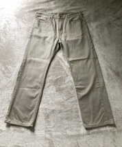 Levi&#39;s 505 Jeans Beige Men&#39;s 38x30 Straight Leg Classic Casual Denim Whi... - £15.86 GBP
