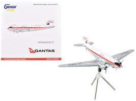 Douglas DC-3 Commercial Aircraft &quot;Qantas Airways&quot; (VH-EBU) White with Red Stripe - $95.46