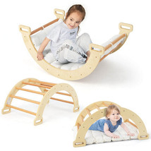 2-in-1 Arch Rocker with Soft Cushion for Toddlers-Natural - Color: Natural - £180.21 GBP