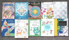 NEW Lot 10 Adult Coloring Books Creative Art Therapy Military Senior Center - $39.59