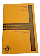 Book Historical Sketch Wilson County Tennessee TN 1976 Reprint 24 Pages - £29.13 GBP