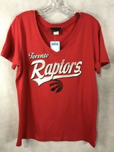 Toronto Raptors Women&#39;s Top NEW Red V Neck Short Sleeve T-Shirt NBA Store NWT LG - £29.95 GBP