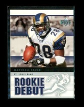 2005 Upper Deck Rookie Debut Football Card #90 Marshall Faulk St Louis Rams - £3.93 GBP