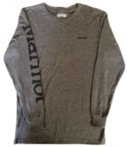 MARMOT Men&#39;s Logo Sleeve Graphic Long-Sleeve T-Shirt in Charcoal Heather-Small - $21.97