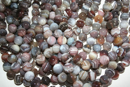 10mm Botswana Agate Round Beads &quot;A Grade&quot; TEN (10) TEN BEADS - £2.31 GBP