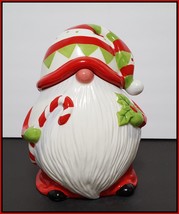 NEW RARE Certified International Figural Holiday Magic Gnome Cookie Jar 64 OZ Ea - £55.87 GBP