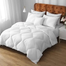 Lightweight Feathers Down Comforter Queen, Thin All Season Feathers Down Duvet I - £79.13 GBP