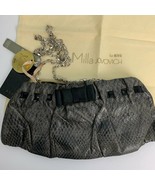 Milla Jovoich Faux Snake Clutch Handbag Crossbody Bag Dust Bag NWT - £66.32 GBP