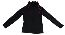 Champion Fille Froid Gear Faux Col Manche Polaire Doublé Thermal Noir / ... - $13.85