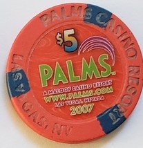$5 Palms Casino Resort 2007 Las Vegas Casino Chip, vintage - £8.56 GBP