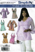 TUNICS Misses&#39; Khaliah Ali 2006 Simplicity Pattern 4277 Sizes 10-18  UNCUT - £9.59 GBP