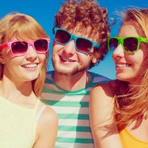 Neon Colors Party Favor Supplies Unisex Sunglasses Pack of 8 (Multicolor) - £18.86 GBP