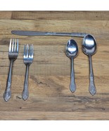 Engraved Stainless Flatware - Full 12 Place Setting + Serving Set - SHIP... - £27.19 GBP