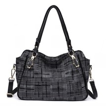  fashion soft real genuine leather plaid designer women s handbag lady lattice shoulder thumb200