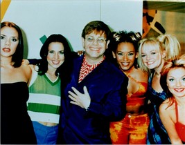 Elton John and The Spice Girls vintage 8x10 press photo all smiling - £9.62 GBP