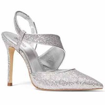 Michael Michael Kors Women Slingback Heels Juliet Size US 9.5M Silver Gl... - £82.34 GBP