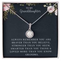 To My Granddaughter Necklace. From Grandma, Granddaughter Gift. Graduati... - £31.45 GBP+