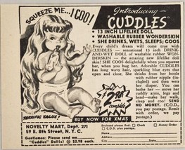 1949 Print Ad Cuddles Creepy 13 Inch Lifelike Dolls Novelty Mart New York,NY - £6.83 GBP