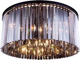 Flush-Mount Light SYDNEY 8-Light Clear Crystal Mocha Brown Royal-Cut Candelabra - £2,013.57 GBP