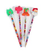 4 Vtg 1990s Lisa Frank Halloween Santa Holiday Christmas Pencils Lard Er... - $13.69 CAD