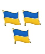 3 UKRAINE FLAG PINS 0.5&quot; Ukrainian Pride Lapel Pin Hat Tie Tack Badge Lo... - $204.98 MXN