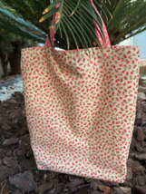 tiny pink flowers tote bag - $9.50